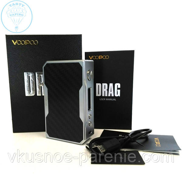 Бокс мод VooPoo DRAG 157W TC (оригінал) Карбон