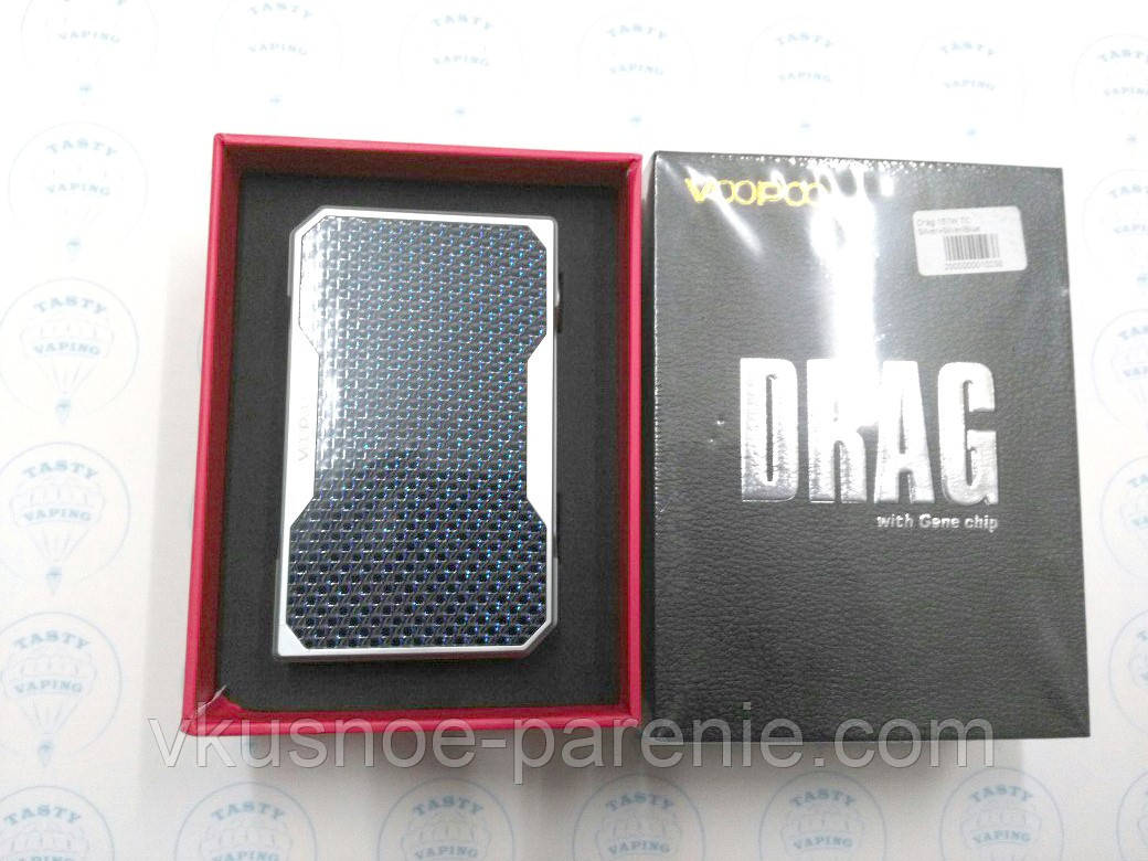 Бокс мод VooPoo DRAG 157W TC (оригінал) Silver/Blue