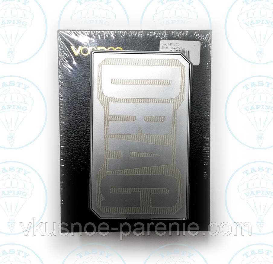 Бокс мод VooPoo DRAG 157W TC (оригинал) Silver/Yellow