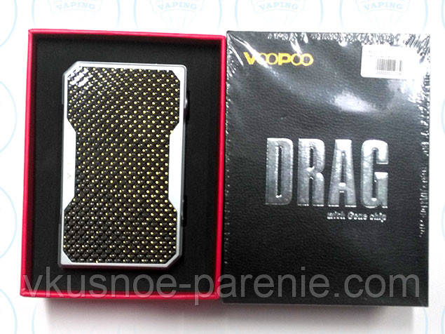 Бокс мод VooPoo DRAG 157W TC (оригинал) Silver/Yellow