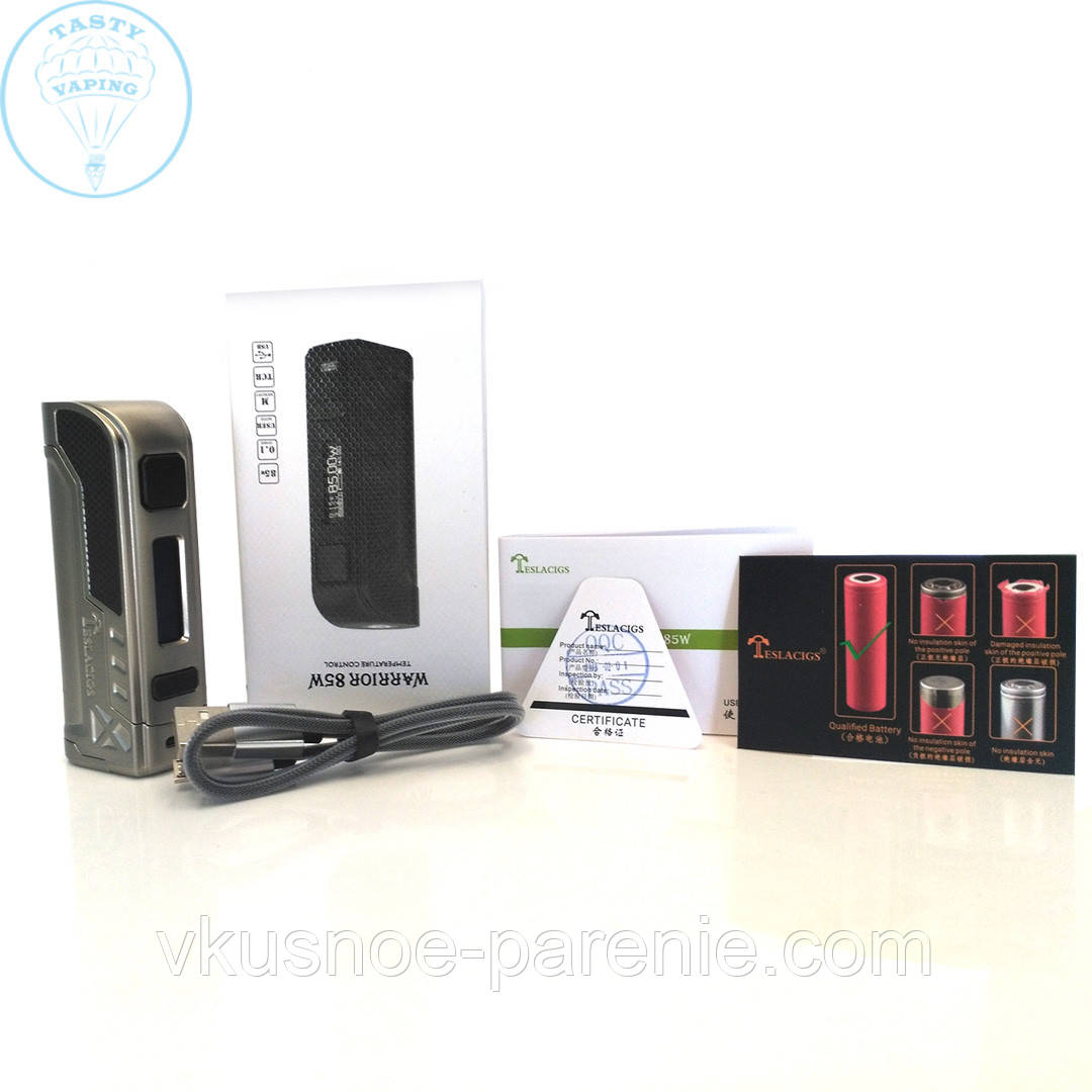 Бокс мод Teslacigs Warrior 85w сталевий