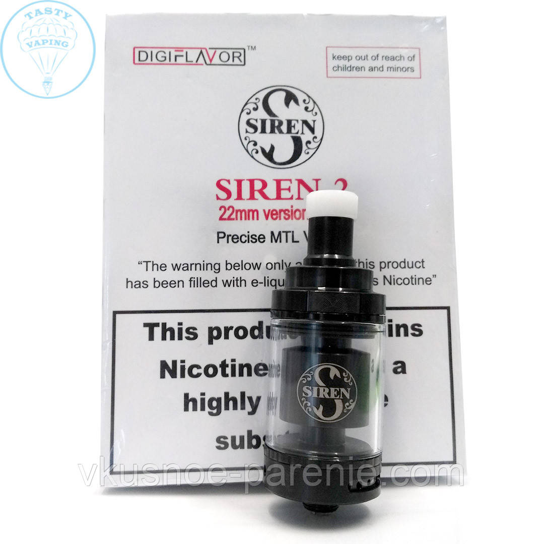Атомайзер Siren 2 GTA MTL 22 mm CL чорний