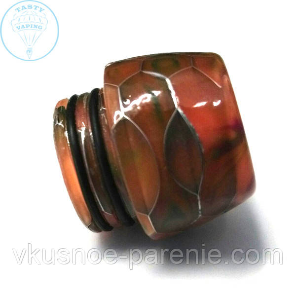 Дриптип (мундштук) 810 епоксидна смола resin стільники Помаранчевий