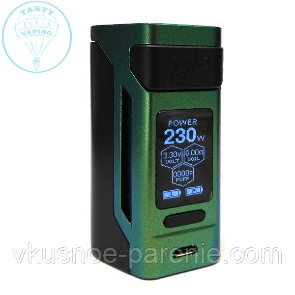 Бокс мод Wismec Reuleaux RX2 21700 (Акумулятори в комплекті) зелений оригінал