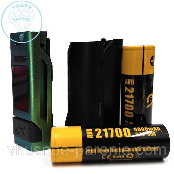Бокс мод Wismec Reuleaux RX2 21700 (Акумулятори в комплекті) зелений оригінал