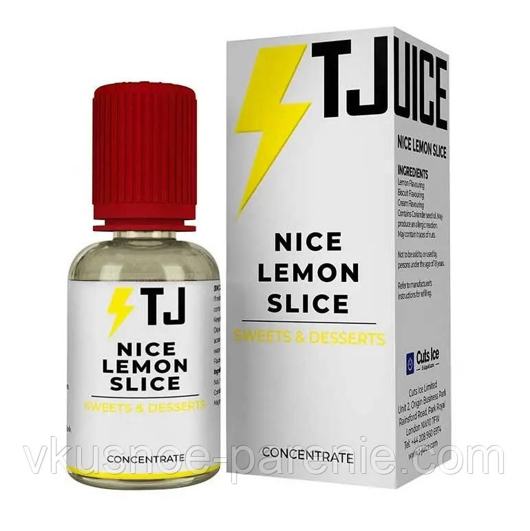 Ароматизатор T-juice Nice Lemon Slice Concentrate 30 мл (Лимонний пиріг)