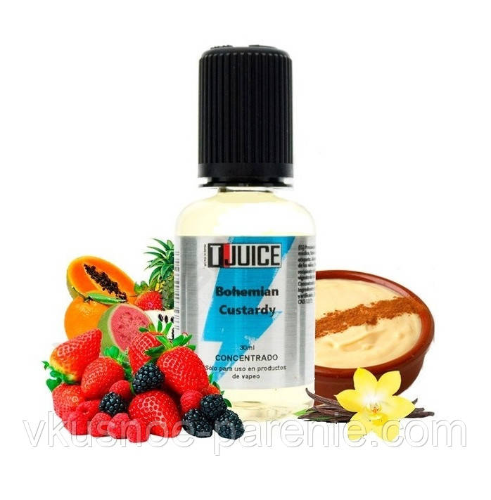 Ароматизатор T-juice Bohemian Custardy Concentrate 30 мл (Крем Ягоды Фрукты)