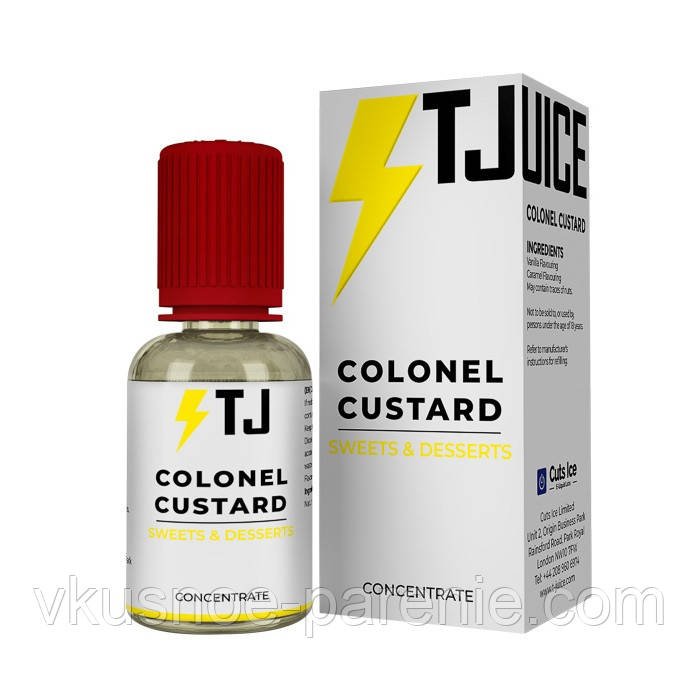 Ароматизатор T-juice Colonel Custard Concentrate 30 мл (Крем Сливки Ваниль)