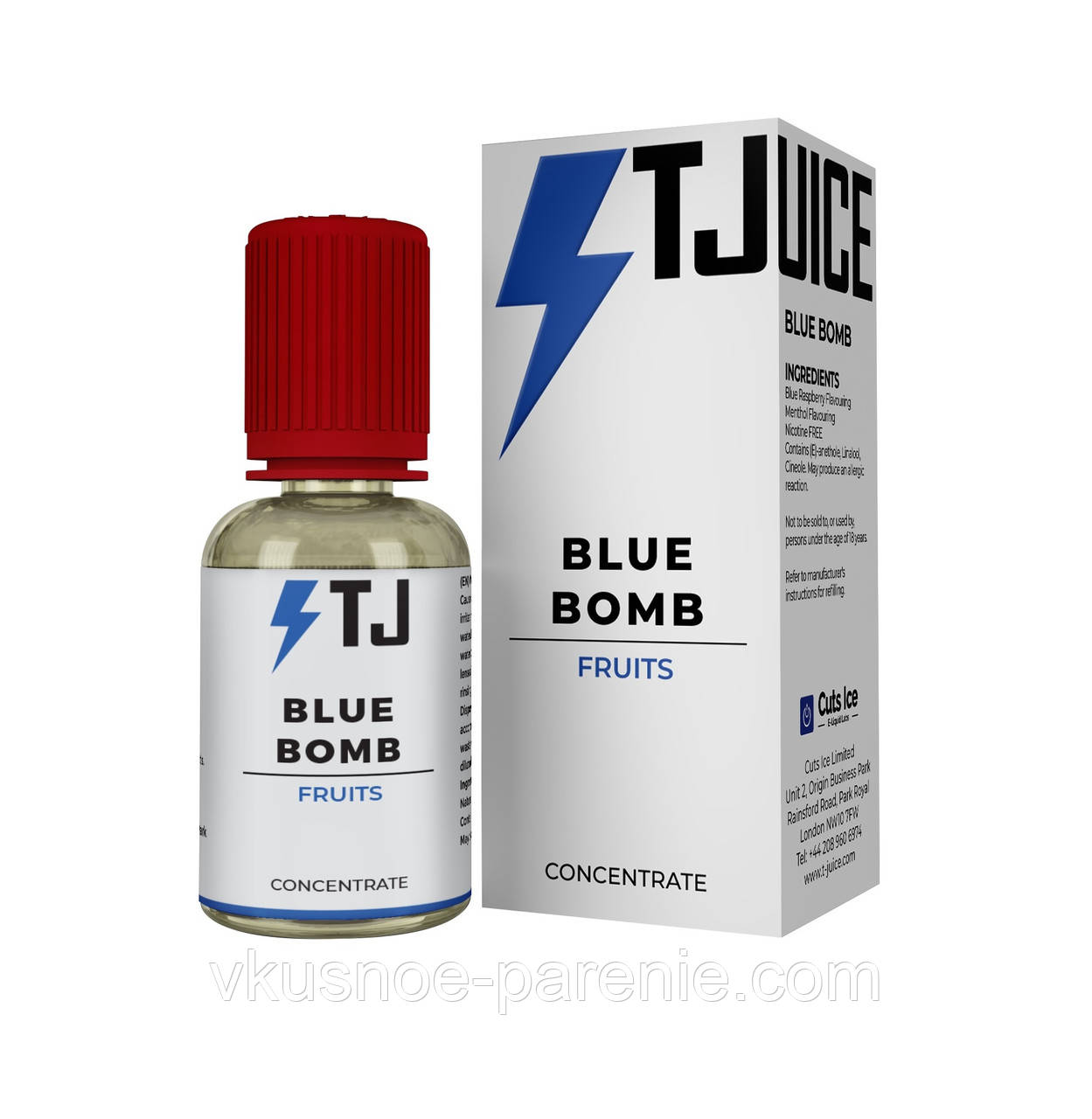 Ароматизатор T-juice Blue Bomb Concentrate 30 мл (Голубая малина Ментол)