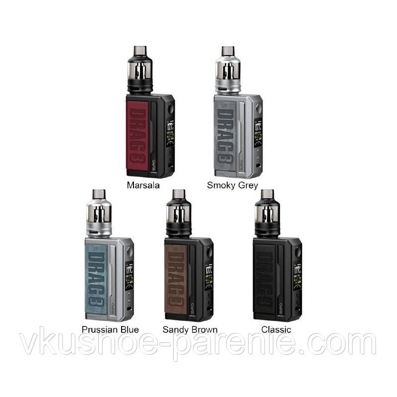 Voopoo DRAG 3 177W TC Kit with TPP Tank - електронна сигарета оригінал Sandy Brown
