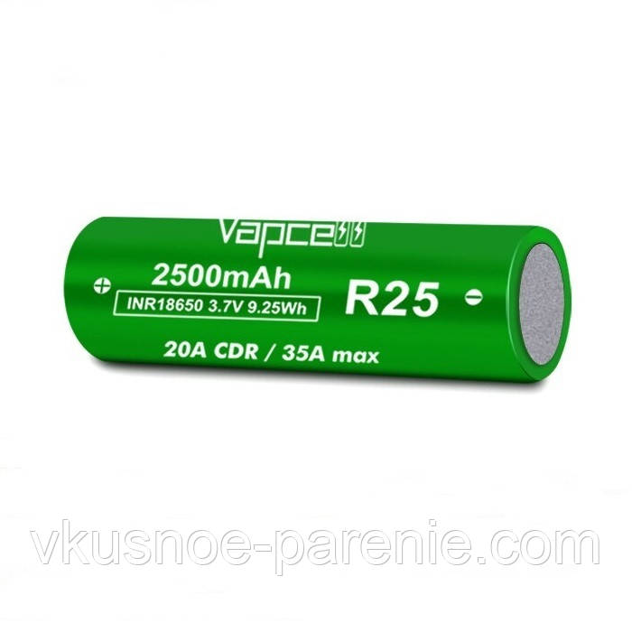 Акумулятор 18650 Vapcell R25 2500 mAh 20 А
