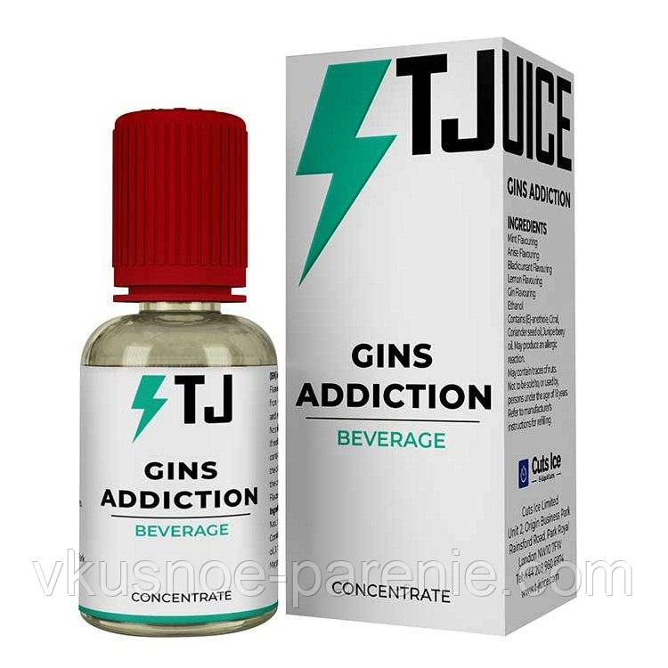 Ароматизатор T-juice Gins Addiction Concentrate 30 мл (Джин Цитрус Абсент Ментол)