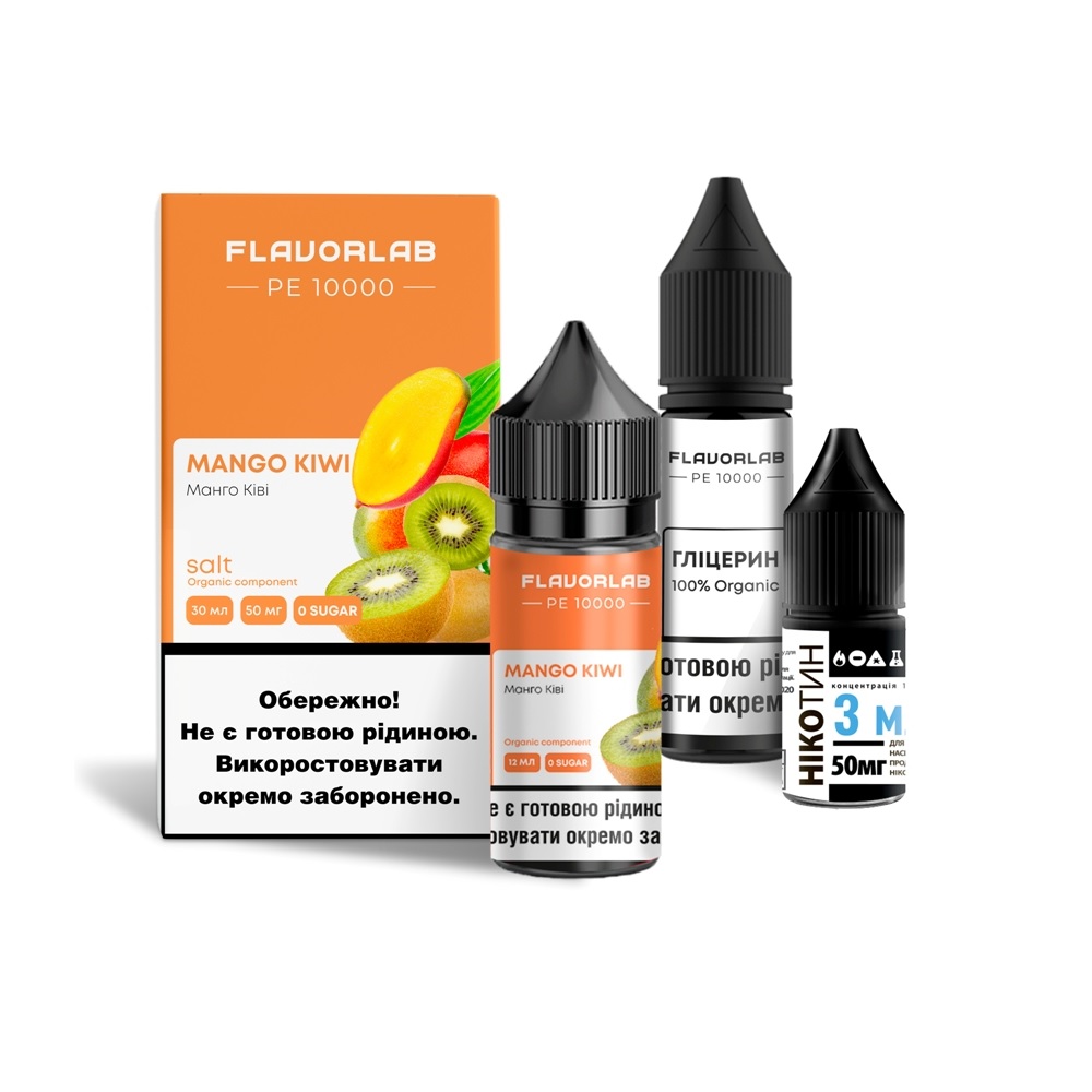 Комплект PE 10000 FlavorLab 30 мл Mango Kiwi (Манго Ківі)