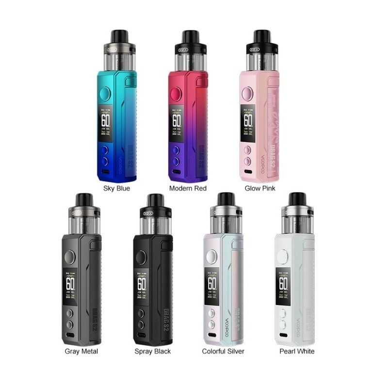 Voopoo DRAG S2 Pod Mod Kit 60W 2500mAh Spray Black - электронная сигарета подсистема оригинал