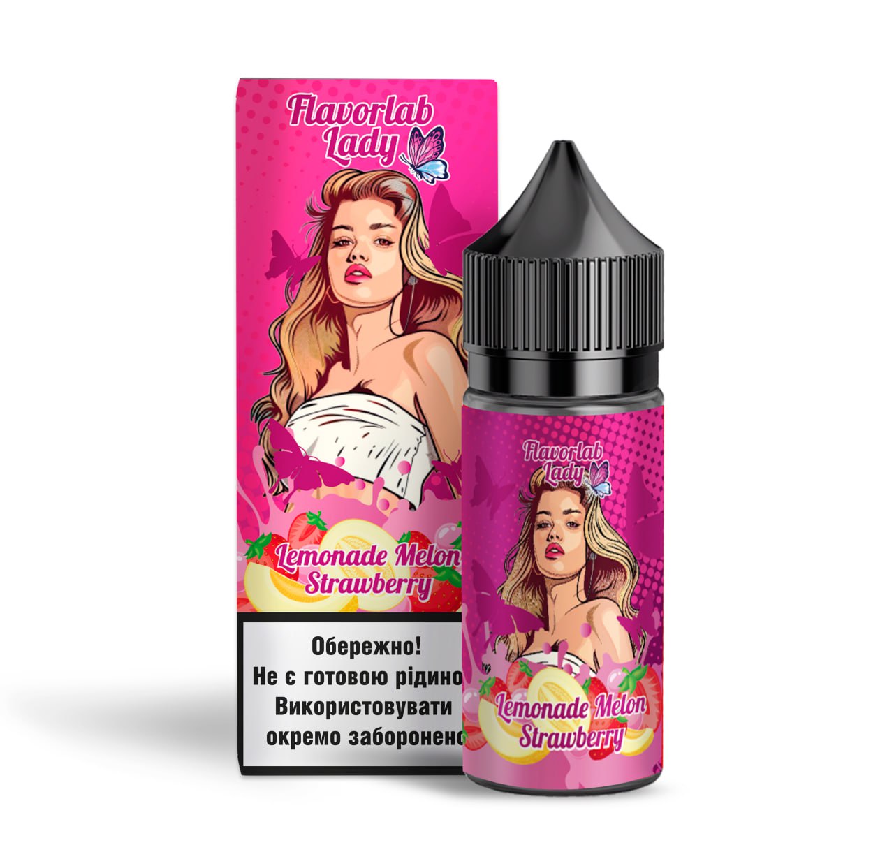 Комплект Lady FlavorLab 30 мл Lemonade melon strawberry (Лимонад диня полуниця)