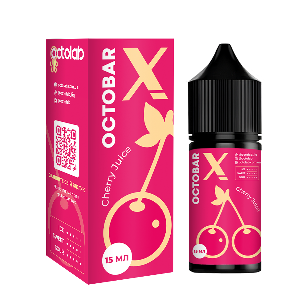 Комплект Octobar X 30 мл Cherry Juice (Вишневий сік)