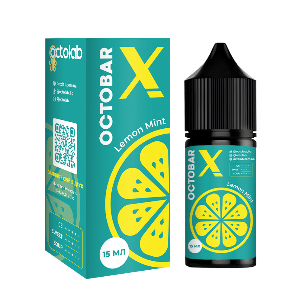 Комплект Octobar X 30 мл Lemon Mint (Лимон м'ята)