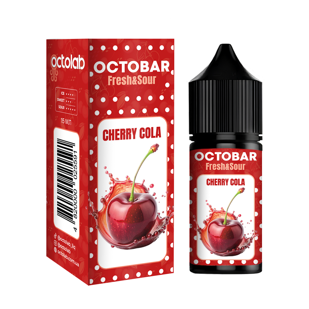 Комплект Octobar FRESH & SOUR 30 мл Cherry Cola (Вишнева кола)