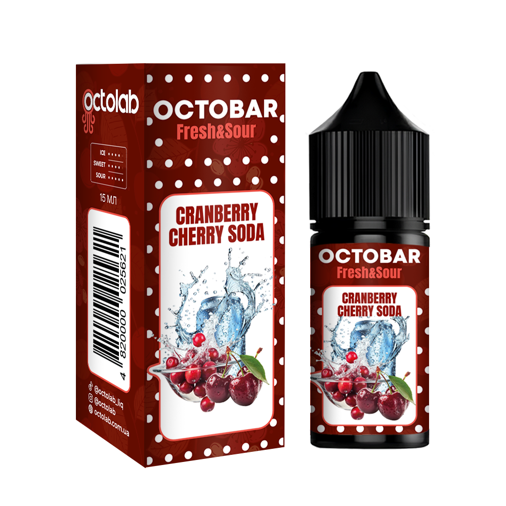 Комплект Octobar FRESH & SOUR 30 мл Cranberry Cherry Soda (Содова журавлина вишня)