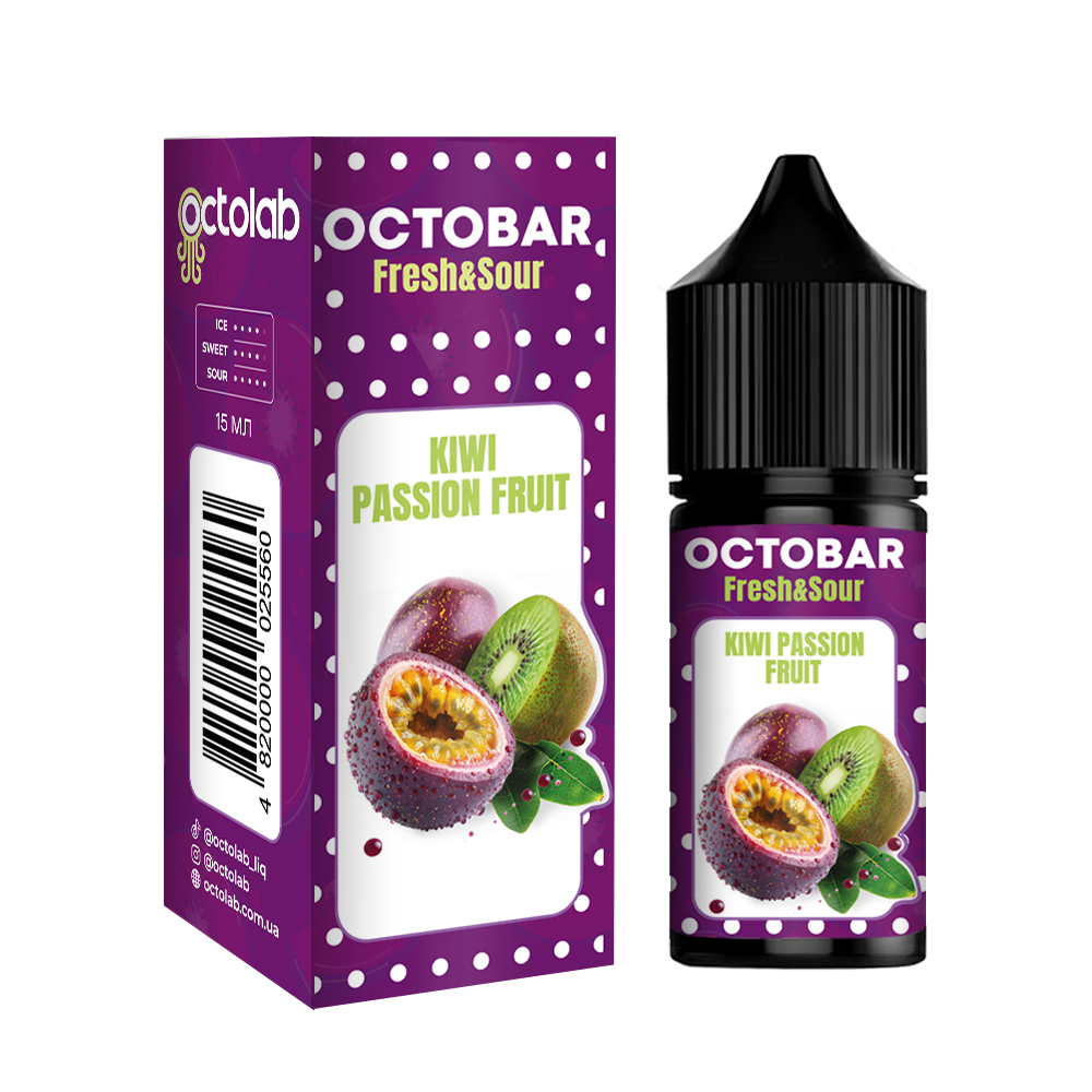 Комплект Octobar FRESH & SOUR 30 мл Kiwi Passionfruit (Ківі маракуя)