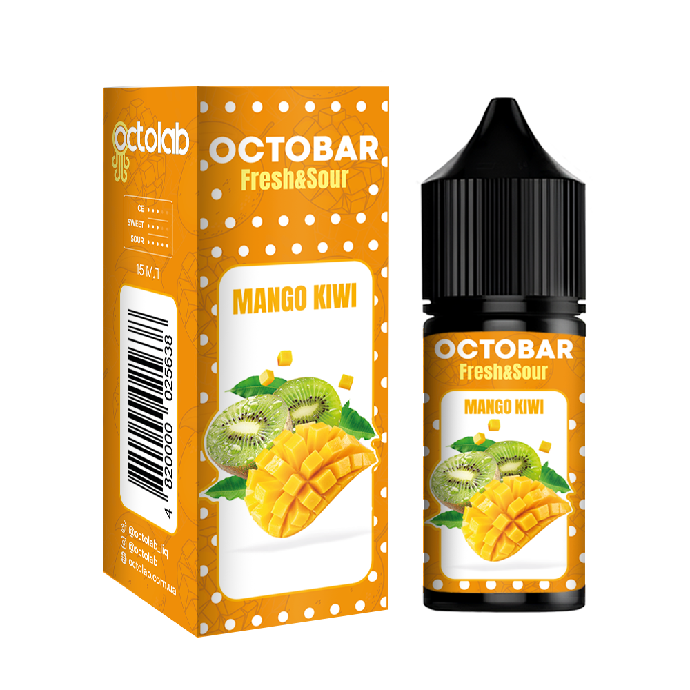 Комплект Octobar FRESH & SOUR 30 мл Mango Kiwi (Манго ківі)