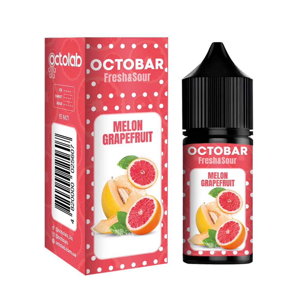 Комплект Octobar FRESH & SOUR 30 мл Melon Grapefruit (Диня грейпфрут)