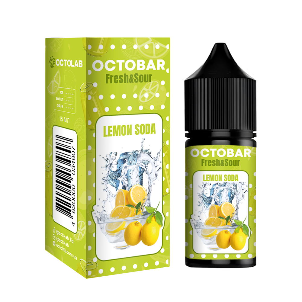 Комплект Octobar FRESH & SOUR 30 мл Lemon Soda (Лимонад)