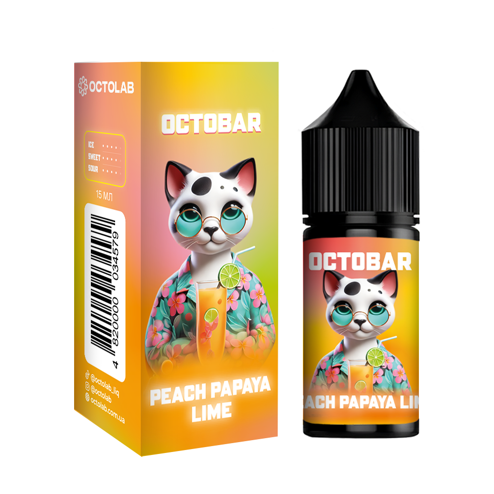 Комплект Octobar 30 мл Peach Papaya Lime (Персик Папая Лайм)