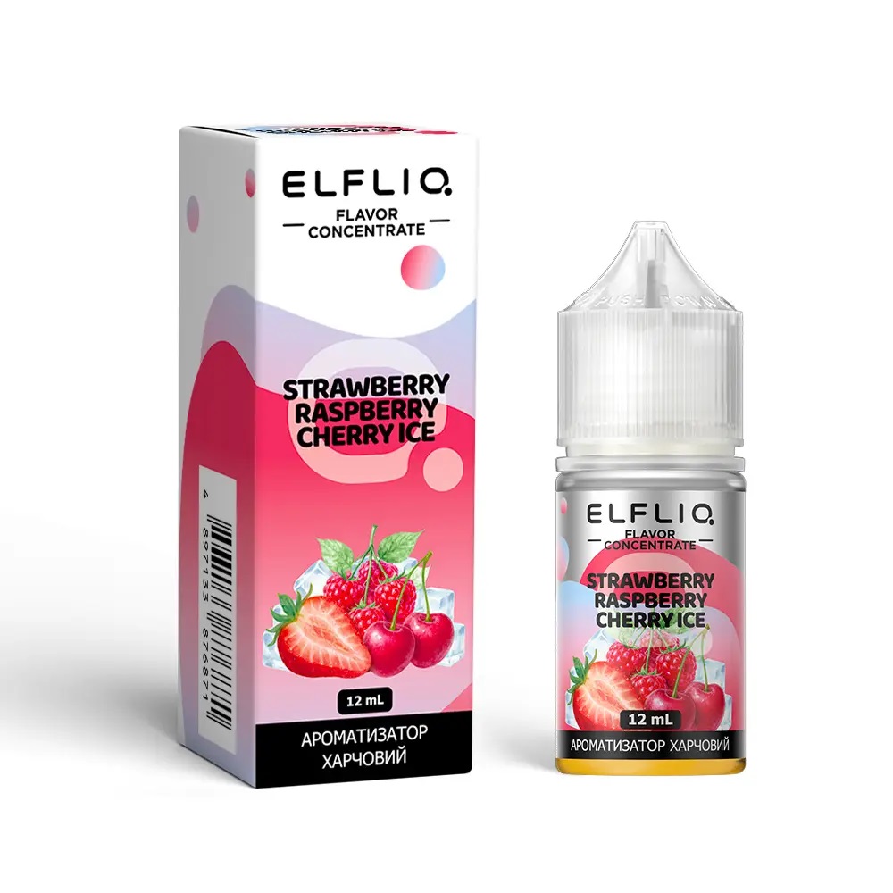 Комплект ELFLIQ 30 мл Strawberry Raspberry Cherry Ice (Клубника Малина Вишня Лед)