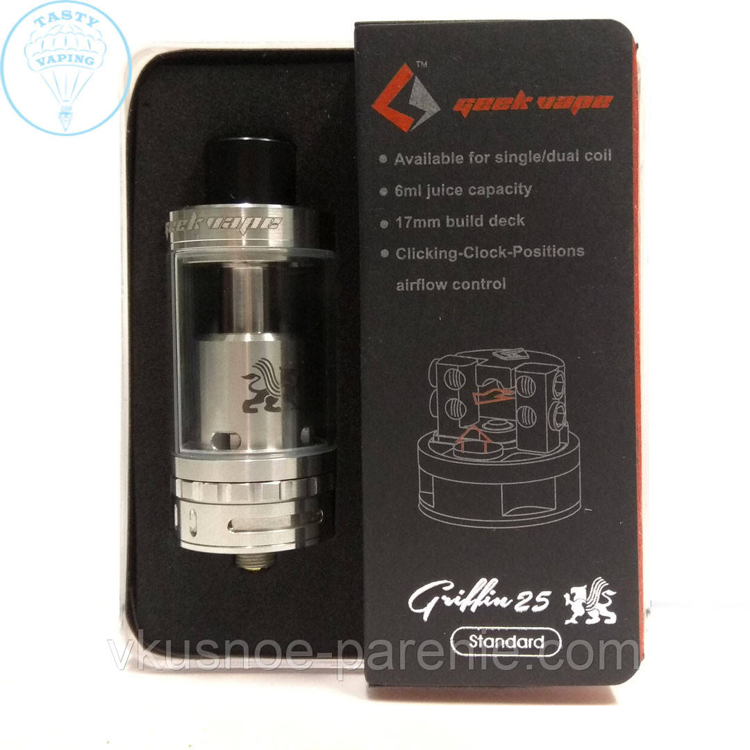 Атомайзер Griffin 25 GeekVape 6,2 мл (сталевий) оригінал