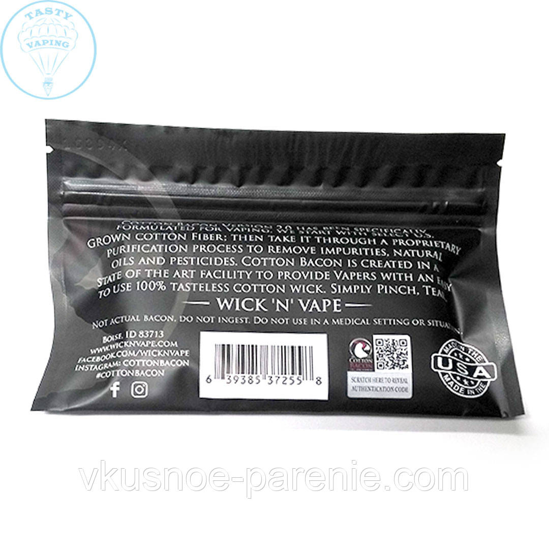 Вата Cotton Bacon v2 Wick N Vape паковання 10 аркушів
