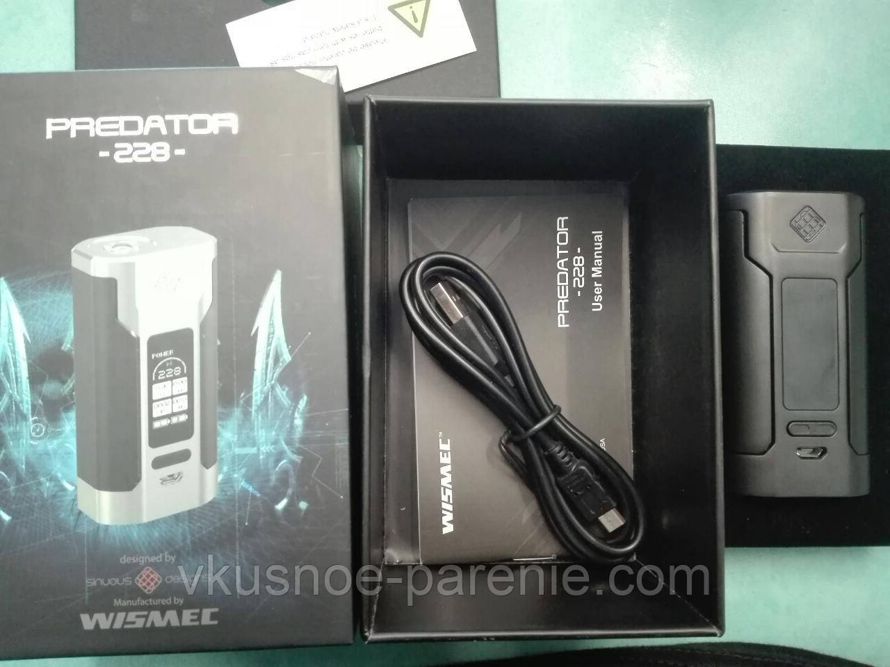 Бокс мод Wismec Predator 228 (оригінал) Чорний