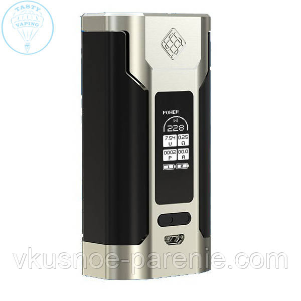 Бокс мод Wismec Predator 228 (оригінал) Сталевий із чорним
