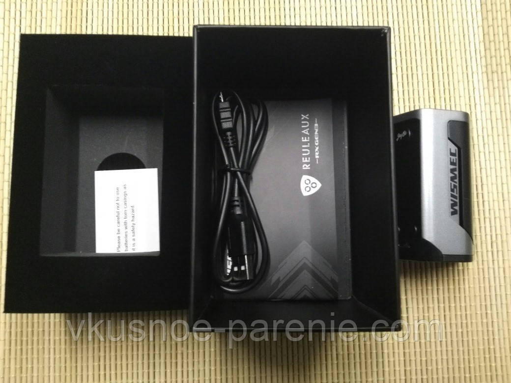 Бокс мод Wismec Reuleaux GEN3 TC (оригінал) Сталь Чорний