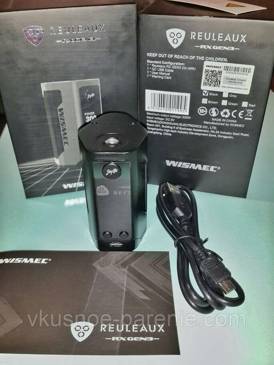 Бокс мод Wismec Reuleaux GEN3 TC (оригінал) Чорний